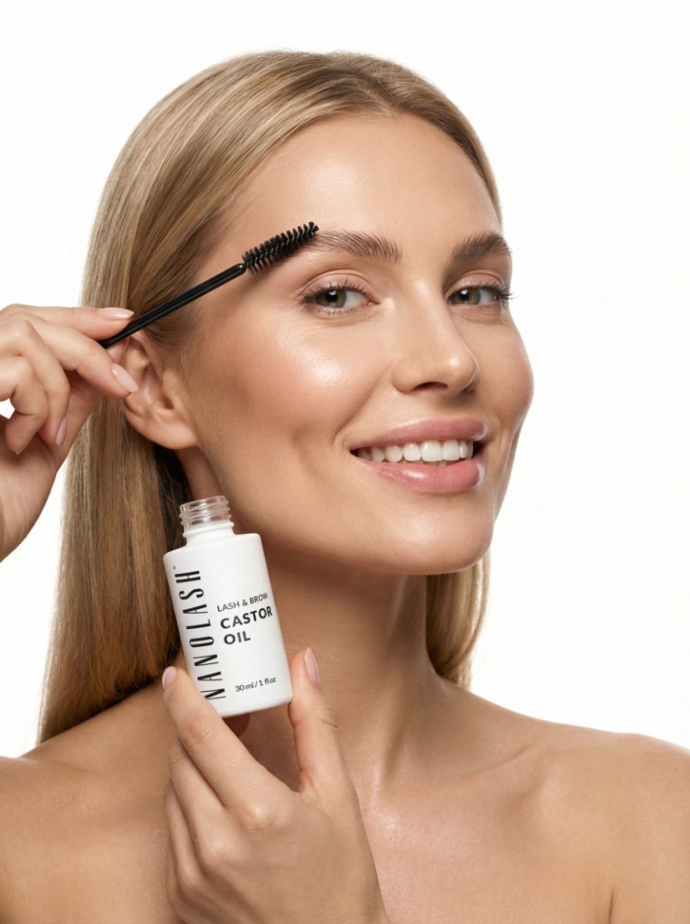 nanoalsh aceite de ricino en las pestañas